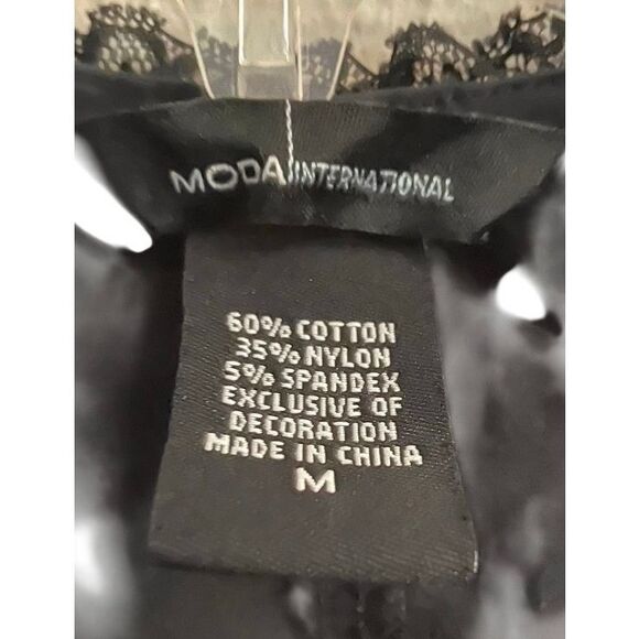 SOLD DO NOT PURCHASE Moda International Whimsygoth Blouse Women’s M Black - Picture 11 of 11